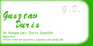 gusztav duris business card